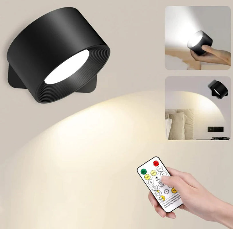 USB Rechargeable LED Wall Reading Light with Touch Control & Magnetic Mount