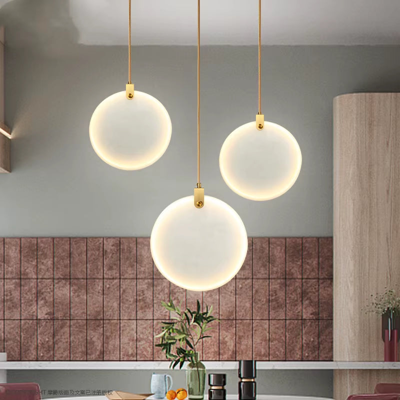 Marble Pendant Light Kitchen Island Dining Room Led Lustre Nordic Design round Stone Suspension Lamp Fixtures