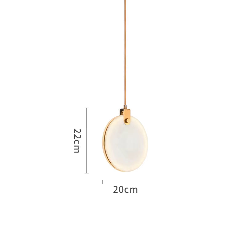 Marble Pendant Light Kitchen Island Dining Room Led Lustre Nordic Design round Stone Suspension Lamp Fixtures