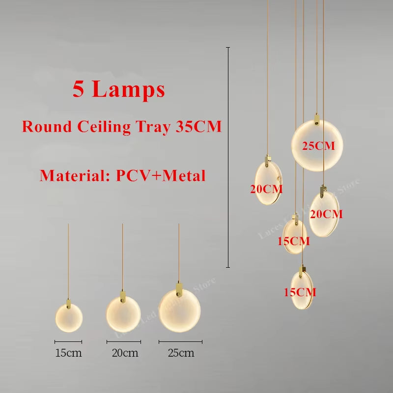 Marble Pendant Light Kitchen Island Dining Room Led Lustre Nordic Design round Stone Suspension Lamp Fixtures