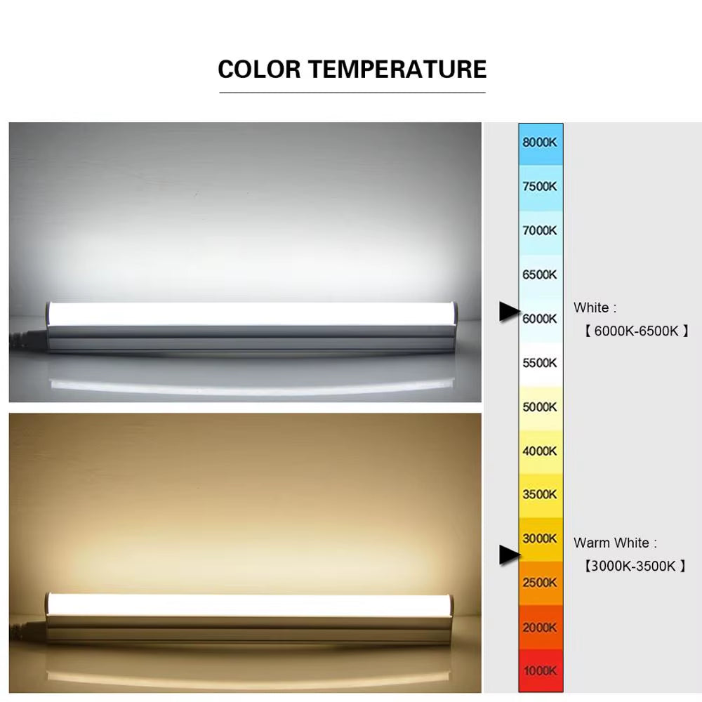 Led Lights for Kitchen Cabinet Light Bedroom Led Backlight Tv Decoration Lighting 6W 29Cm EU T5 Tubes LED Strip Bar Table Lamp
