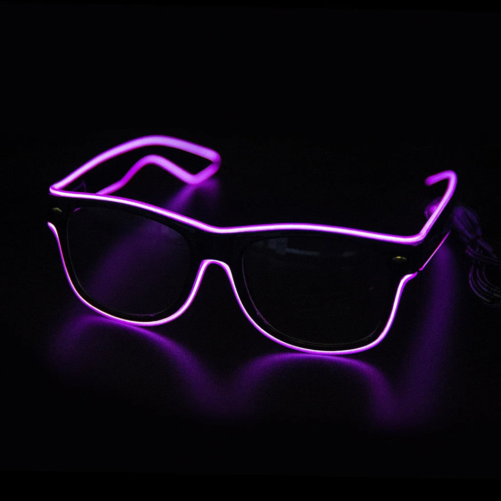 Led Glasses Neon Party Flashing Glasses EL Wire Glowing Gafas Luminous Bril Novelty Gift Glow Sunglasses Bright Light Supplies