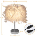 Bedside Reading Room Sitting Room Heart Shape Feather Crystal Table Lamp for Bedroom Light Art Deco Home Planetarium