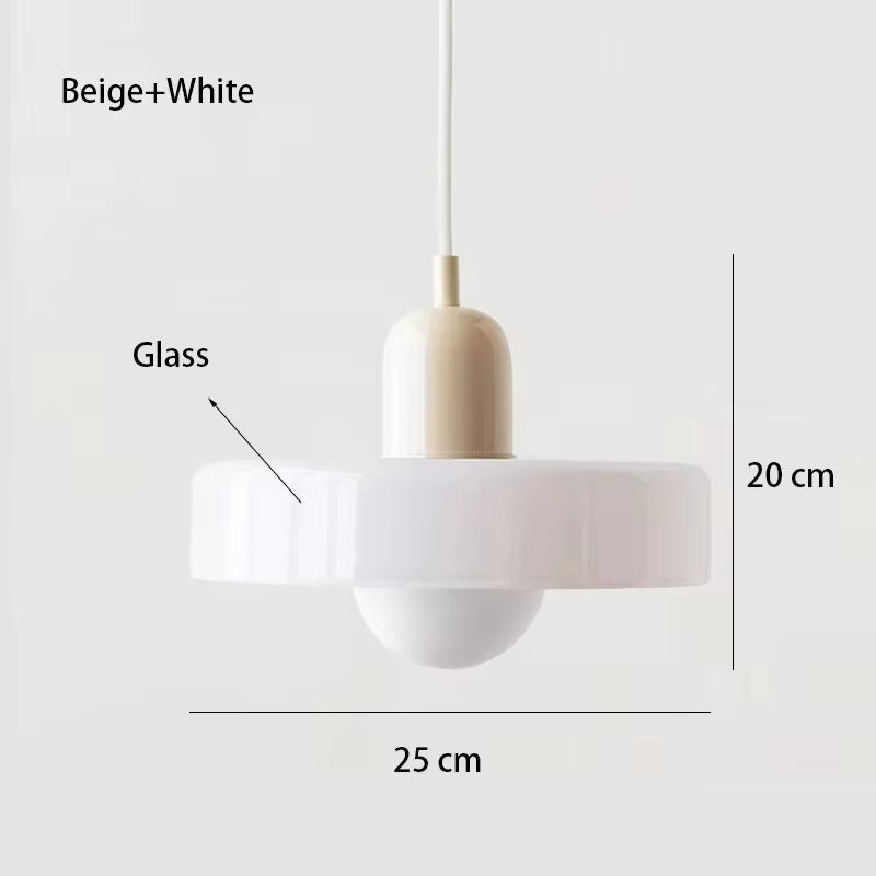Nordic Retro Glass Pendant Lamps Indoor E27 LED Chandelier Living Room Dining Room Bedroom Kitchen Decorative Lights Fixture