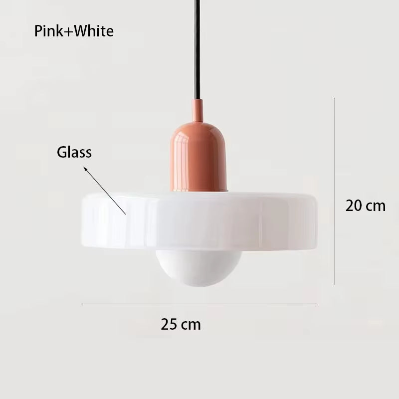 Nordic Retro Glass Pendant Lamps Indoor E27 LED Chandelier Living Room Dining Room Bedroom Kitchen Decorative Lights Fixture