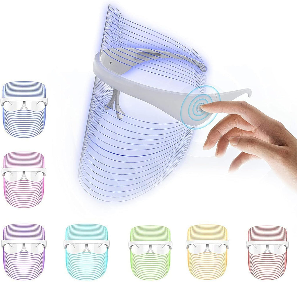 7 Couleur LED Masque Luminothérapie, Beauty Masque Photonique Pour Le Rajeunissement De La Peau Anti-Âge Acné Tache Cicatrice Enlèvement Serrage Masque Facial