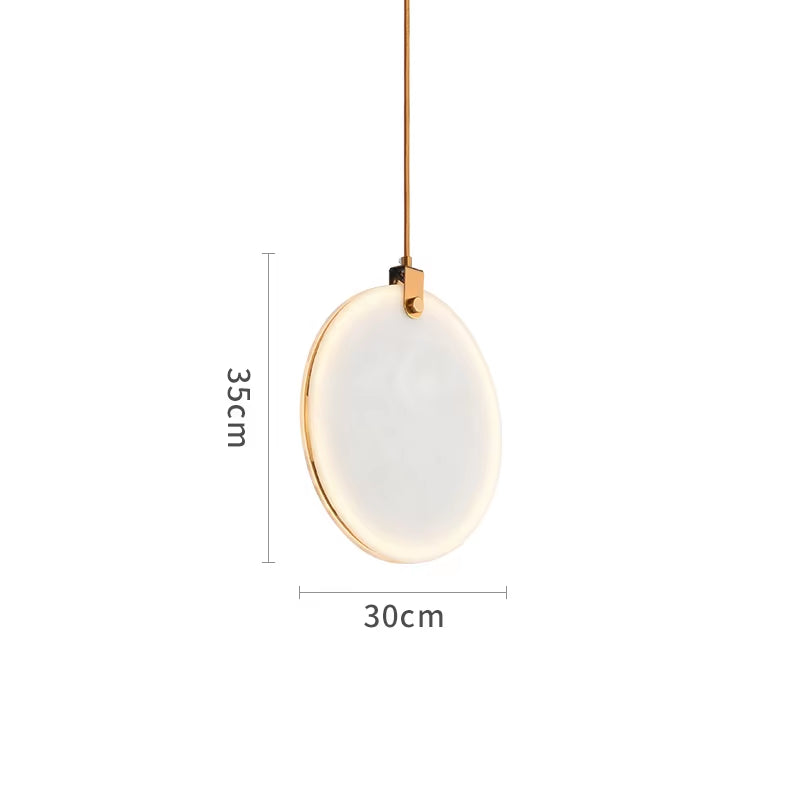 Marble Pendant Light Kitchen Island Dining Room Led Lustre Nordic Design round Stone Suspension Lamp Fixtures