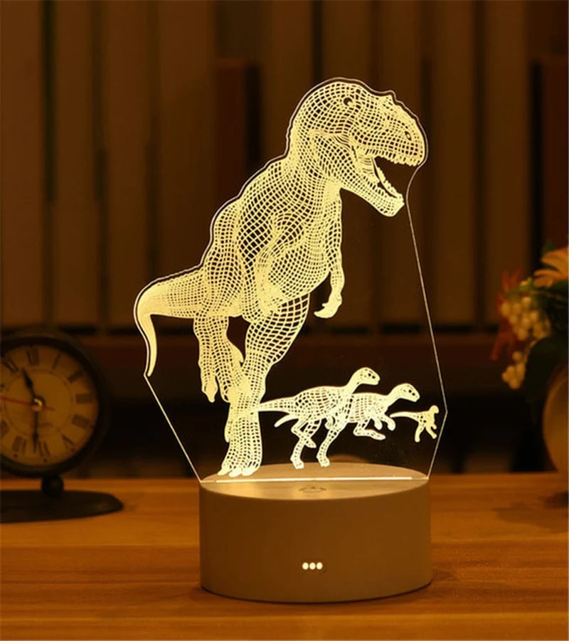 3D Lamp Acrylic LED Night Lights Christmas Party Decoration Night Light for Home Bedroom Decor New Year Wedding Neon Lamp USB