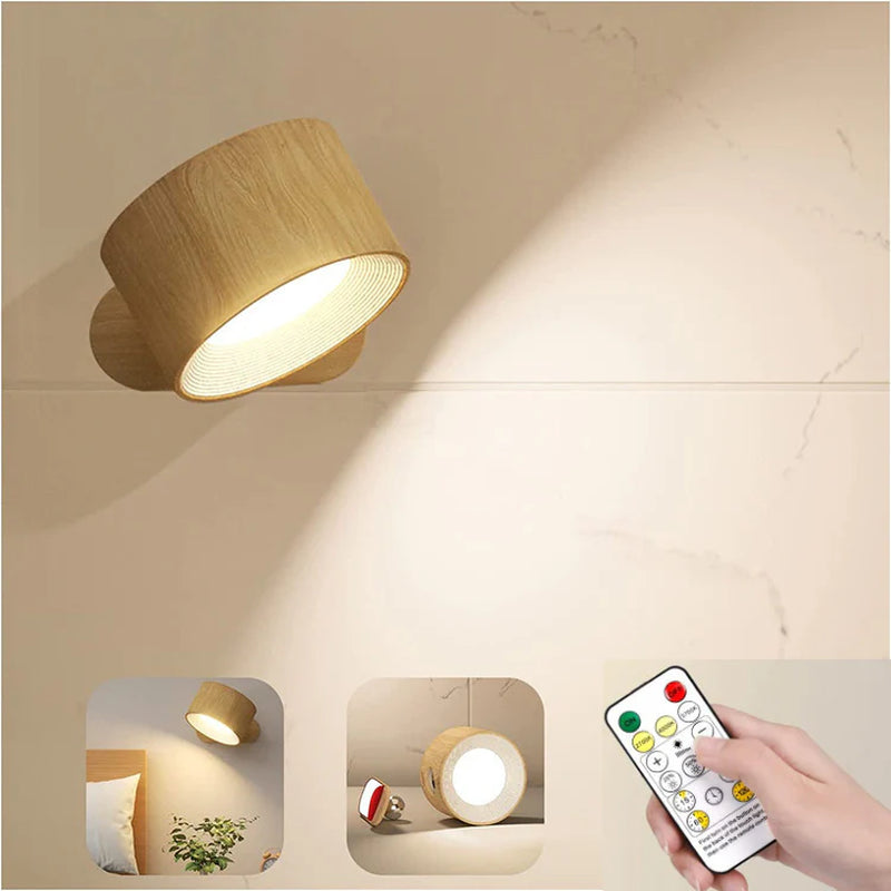 USB Rechargeable LED Wall Reading Light with Touch Control & Magnetic Mount