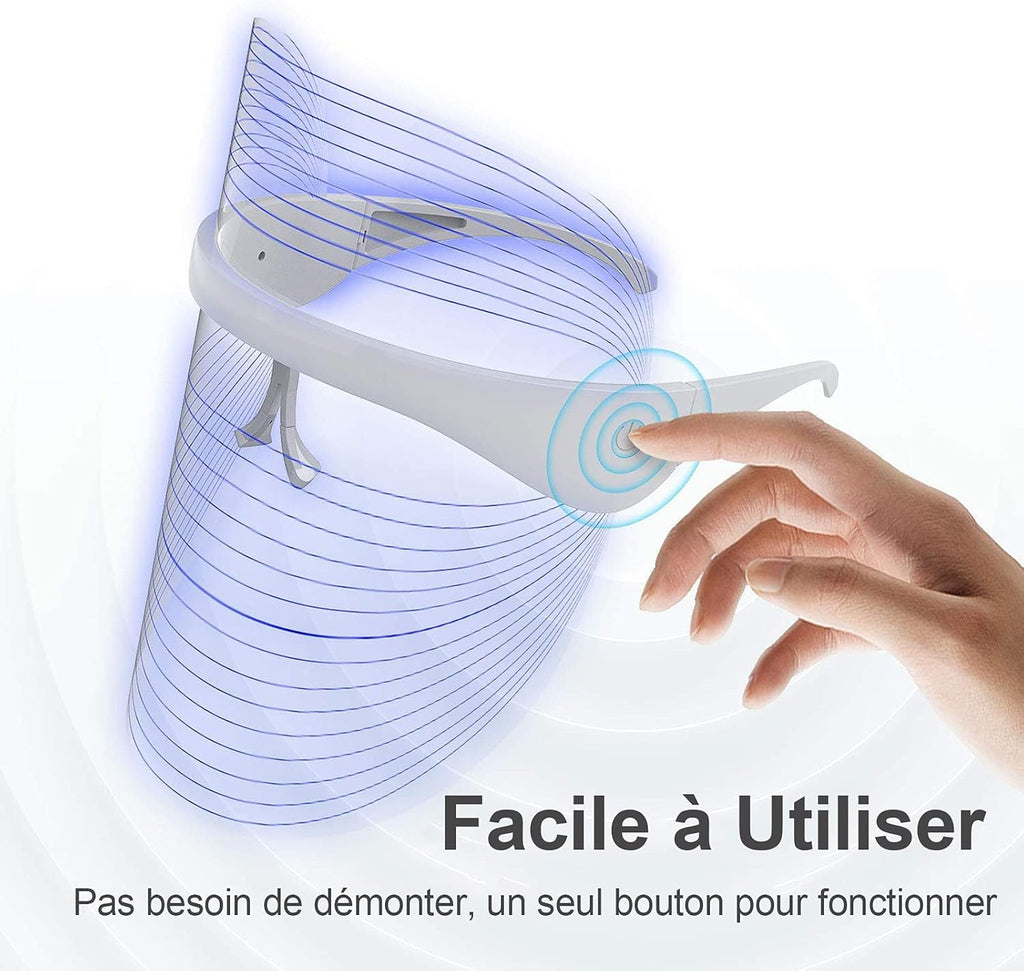 7 Couleur LED Masque Luminothérapie, Beauty Masque Photonique Pour Le Rajeunissement De La Peau Anti-Âge Acné Tache Cicatrice Enlèvement Serrage Masque Facial