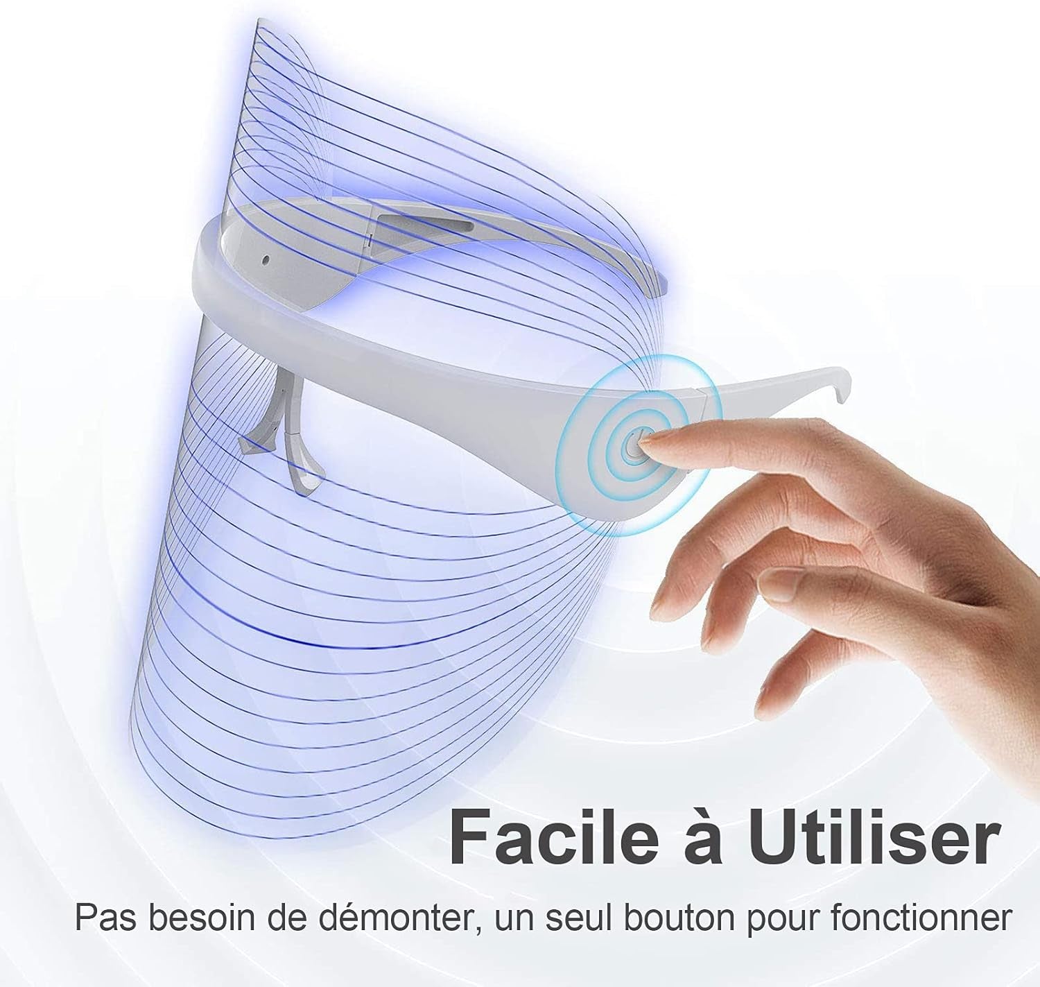 7 Couleur LED Masque Luminothérapie, Beauty Masque Photonique Pour Le Rajeunissement De La Peau Anti-Âge Acné Tache Cicatrice Enlèvement Serrage Masque Facial