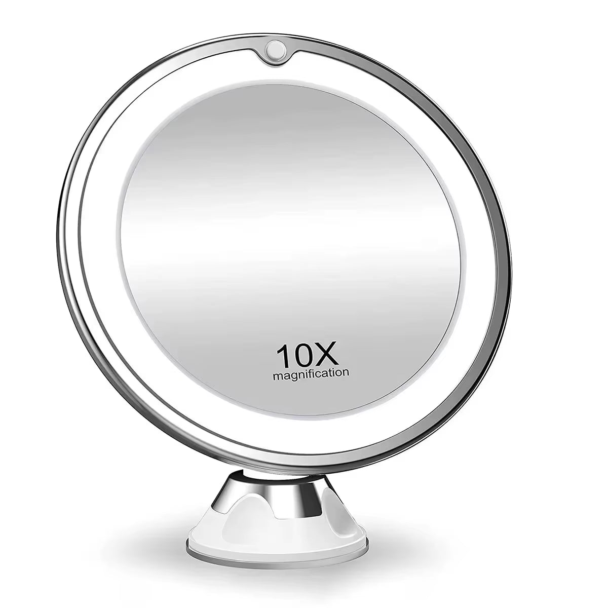 16 LED Makeup Mirror Table Type Single Side Portable Desktop Beauty Mirror Student Dormitory with Light Makeup Rotating Storage