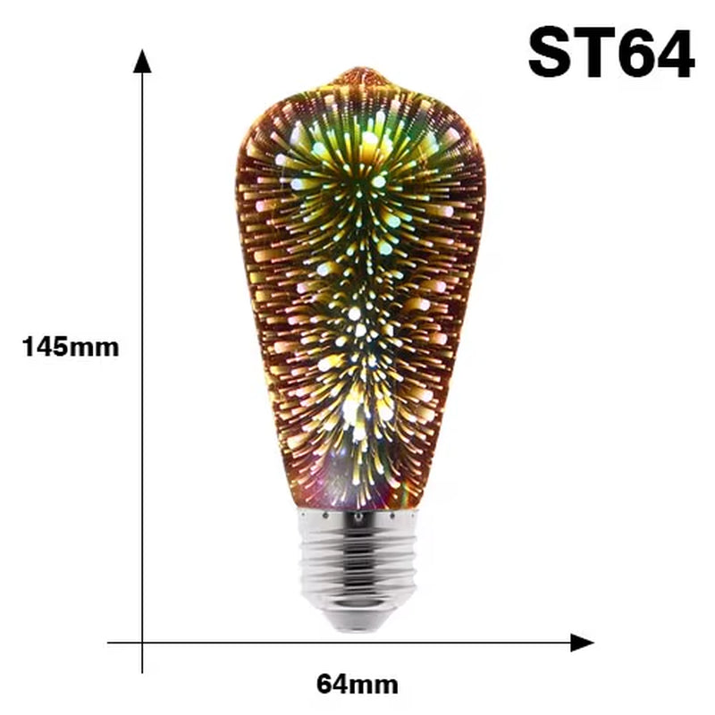 E27 Led Bulb 3D Star 220V Colourful Bombillas Led Edison Bulb Holiday Christmas Decoration Lampada LED Lamp Lamparas