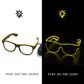 Led Glasses Neon Party Flashing Glasses EL Wire Glowing Gafas Luminous Bril Novelty Gift Glow Sunglasses Bright Light Supplies